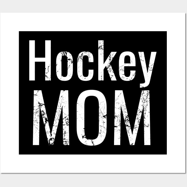 Hockey Mom in White Basic Lettering Wall Art by M Dee Signs